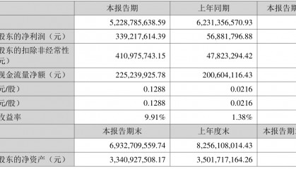 能特科技：2025年上半年净利润3.39亿元 同比增长496.36%