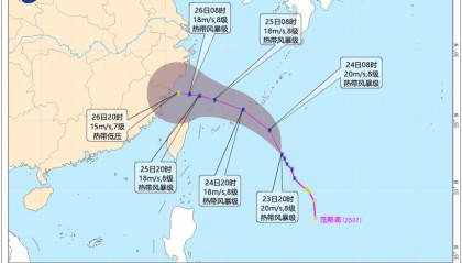 浙江警惕！双台风共舞！“范斯高”今夜进入东海，大雨暴雨要来了