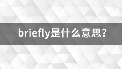 briefly技企言地煤做是什么意思？