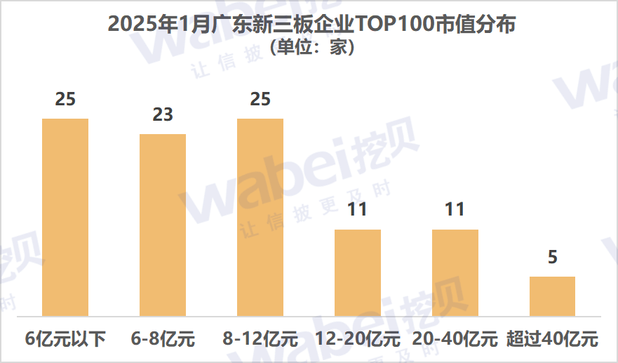 2025年1月广东新三板企业市值TOP100:21家企业冲击北交所