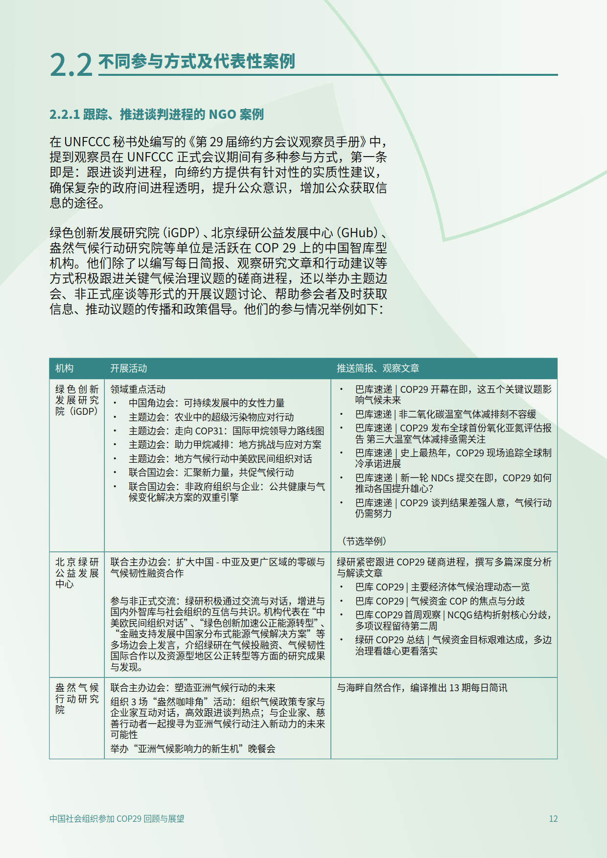2025年中国社会组织参加COP29回顾与展望报告-C Team&CEGA