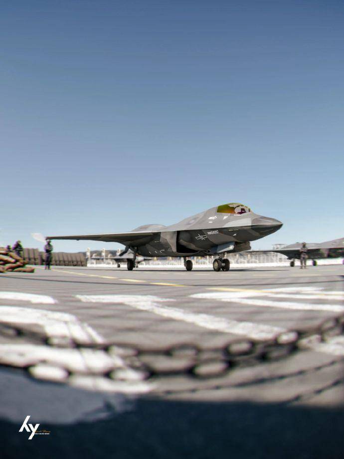 双轮前起落架+牵引钩!歼-50作为全球首款六代舰载机的身份坐实了?