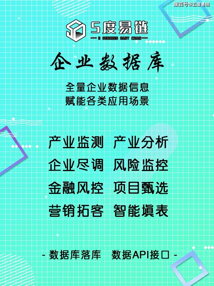五度易链打造高质量'企业数据库',赋能多类别应用场景!